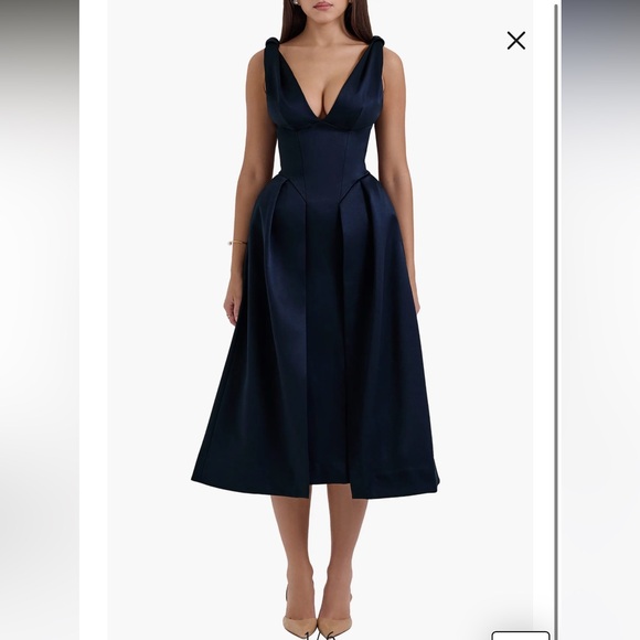 House of CB Dresses & Skirts - House of CB  Paloma Plunge Neck Sleeveless Midi Dress